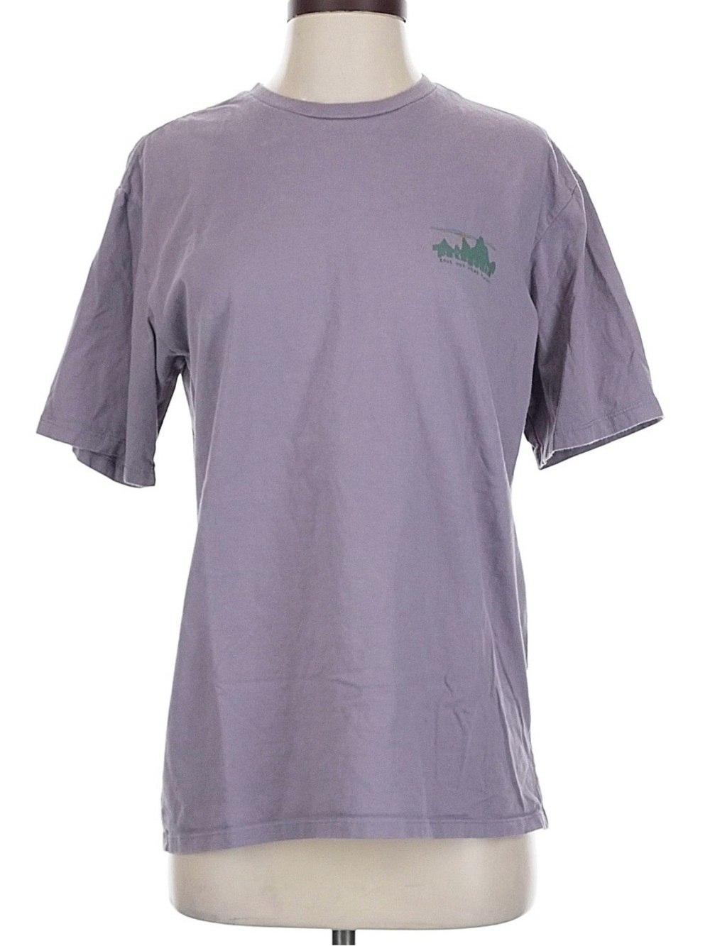 Patagonia Lavender Short Sleeve Tee “save our home planet”